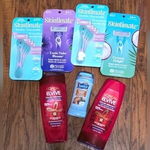 Women's Razors Skintimate - Loreal El Vive Shampoo / Conditioner -Suave Deodorat